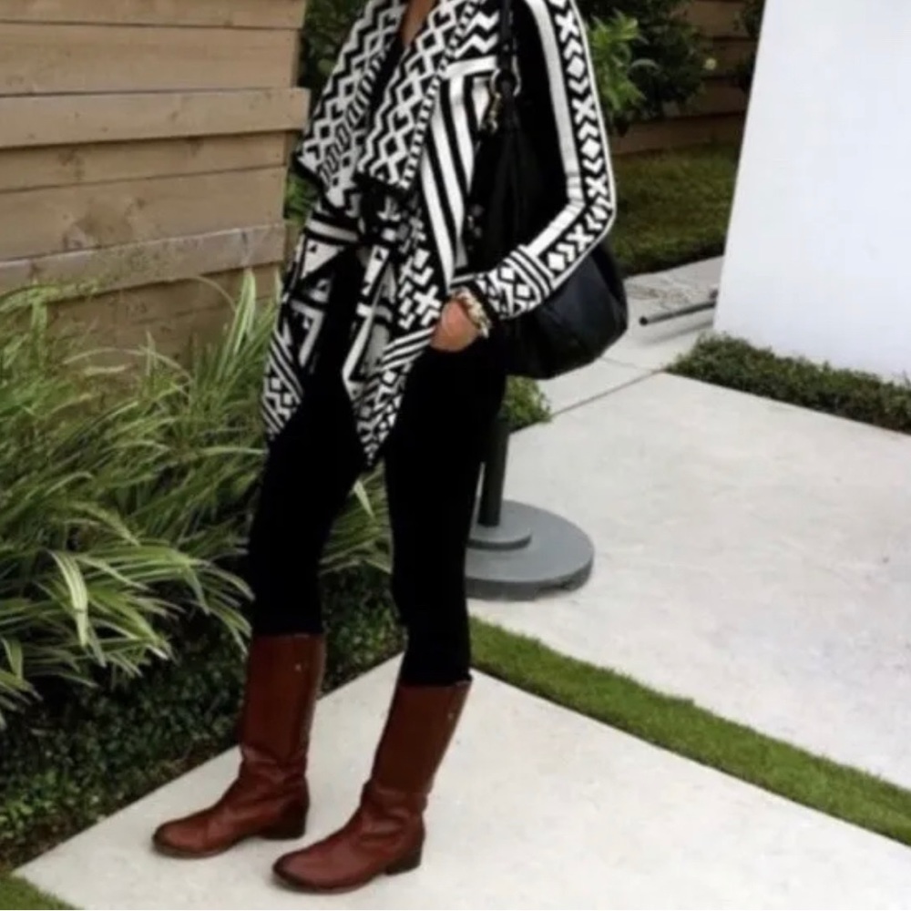 Women's Tan Leather Riding Boots - Picture 9 of 12